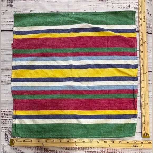 Vintage Tag Textiles Cotton Striped Napkins - Picture 3 of 11